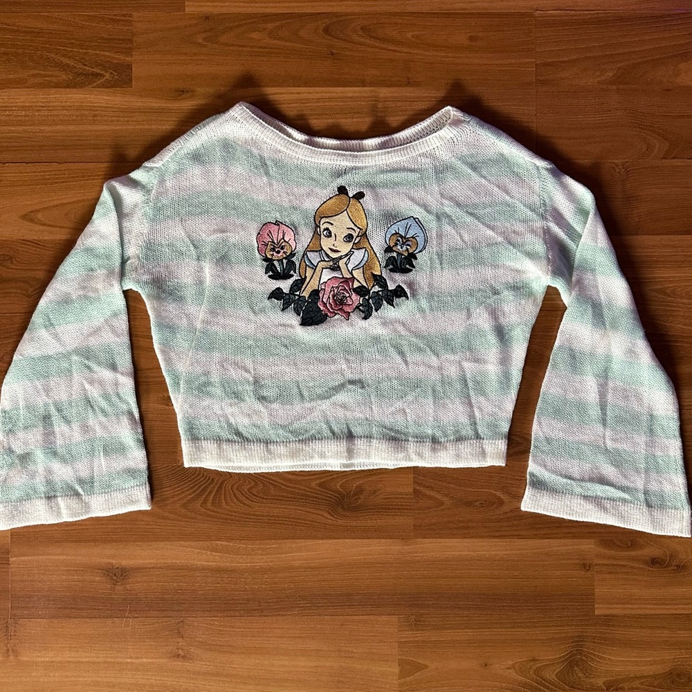 Disney Alice In Wonderland Long Sleeved Knit Sweater - Her Universe